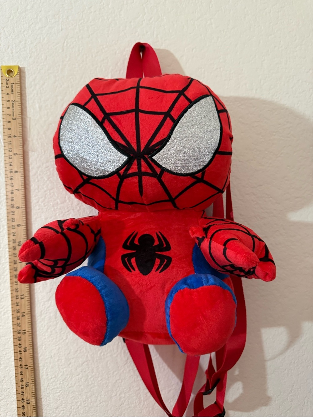 Spiderman Plush Kids Backpack - Red